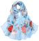 FAIRYGATE Chiffon-Schal Damen - Blaues Seidentuch für Sommer, Abendkleid & Festliche Anlässe - A5206
