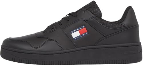 Tommy Jeans Hombre Sneaker con suela cupsole Zapatillas, Negro (Black), 41