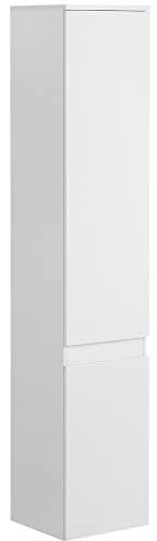 kleankin Badezimmerschrank, 2 Schränke, 3 verstellbare Einlegeböden, 30 x 28 x 152,5 cm, Weiß