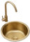 Küchen Einzelne Schüssel Mit Rundem Waschbecken In Gold Kleines Mini-Waschbecken Aus Edelstahl Bar Balkon Unterbauwaschbecken Spülbecken Küchenspülen (Color : Gold, S : 40 * 40 * 20cm)
