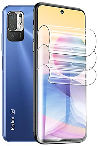 TMahhbid [2 piezas] Película de Hidrogel para Xiaomi Redmi Note 10 5G/Redmi Note 10T 5G /Poco M3 Pro 5G (6.5 Pulgadas), [HD] Protector de Pantalla de TPU Suave Transparente [NO vidrio templado]