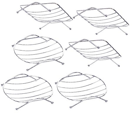 6 Pièces Porte- En Acier Inoxydable Avec Égouttoir, Design Élégant Et Compact Pour Salle De Bain Et Cuisine