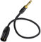 HTGuoji Unbalanced XLR to 6.35mm Cable, 6.35mm(1/4 inch) TS Mono to XLR Male Plug Audio Connector, 3Pin XLR Male to Jack 6.35 Mono Cable for Amplifiers, Instruments etc (50 cm)