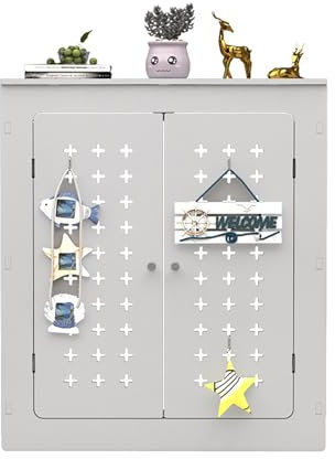 CoByda Weiße Kreuzlamellen-Heizkörperabdeckung – erhöht die Sicherheit, verdeckt alte Heizkörper (weiß, 60 x 80 x 20 cm)