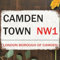 Metall-Blechschild im Vintage-Stil, 20,3 x 30,5 cm, Camden Town Nw1, Wandkunst, Londoner Straßenmarkt, Londoner Stadtteil von Camden, Poster für Zuhause, Wohnzimmer, Schlafzimmer, Garten, Garage, Café