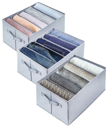 hinrey Schrank Organizer 5 * 3 Aufbewahrungsbox, waschbare und faltbare Aufbewahrungsbox, geeignet für Schlafzimmer, Kleiderschrank