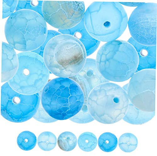 KONTONTY Schmuckperlen Mattierte Achatperlen Für Armbänder Und Halsketten Kleine Lochperlen Für Kreatives Basteln Und Handwerksprojekte Für Und Persönliche Kreationen