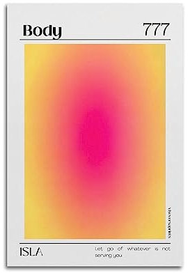 oksdjhrnn V BY N Angel 777 Poster, Vintage-Kunst-Cover, Raumdekoration, ästhetische Schlafzimmerdekoration, Leinwandposter für Schlafzimmer, 30 x 45 cm, ungerahmter Stil