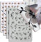 Mrltau 4 Blatt Nagelaufkleber, 5D Stereoskopisch Nagelsticker Selbstklebend, Schwarz Gold Nail Art Sticker, Nagel Stickers, Nagelsticker Blumen, Fingernägel Aufkleber