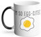Mug Thermo-réactif Tasse Magique - I'm So Eggcited Jeux de Mots Nourriture - 325 ml