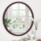 JJUUYOU Miroir mural rond vintage avec cadre en bois pour salle de bain, salon, chambre à coucher, dortoir, salle de bain, 30 cm, naturel