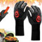 Feuerfeste Grill Handschuhe, Grillhandschuhe, BBQ Gloves, Feuerfeste Handschuhe, Feuerfeste Ofenhandschuhe, Hitzefeste Handschuhe, Hitzefeste Ofenhandschuhe 800 °C, zum Backen, Grillen, Kochen