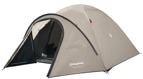KingCamp Camping Zelt für 4 Personen Geräumig Trekkingzelt PU3000mm Wasserdichtes Kuppelzelt 4 Jahreszeiten Ultraleicht Zelte für Camping, Trekking und Outdoor-Aktivitäten