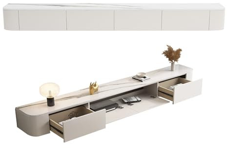 Meuble TV suspendu salon table basse ménage petit appartement lumière luxe meuble de rangement mural armoire murale (140cm)