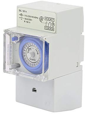 Temporizador de 24 Horas de Alta Resistencia, Temporizador Mecánico Analógico de 110 230 V Herramientas de Interruptor de Tiempo Programables y Controlador Automático