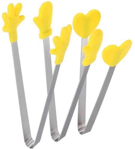 Alipis 3Stücke Praktische Eiszange Aus Lebensmittelzange Für Haushalt Salatzange Und Küchengerät Fröhlichem Hand Herz Handschuh