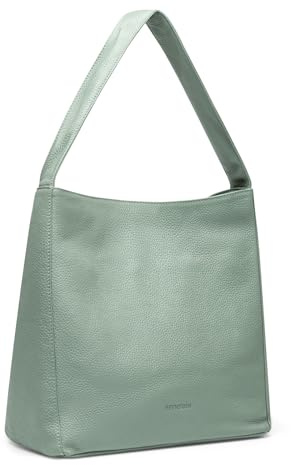 FEYNSINN große Hobo Bag echt Leder - Beuteltasche NOE L - Schultertasche Damentasche mit Schultergurt - Ledertasche Damen grün handgefertigt