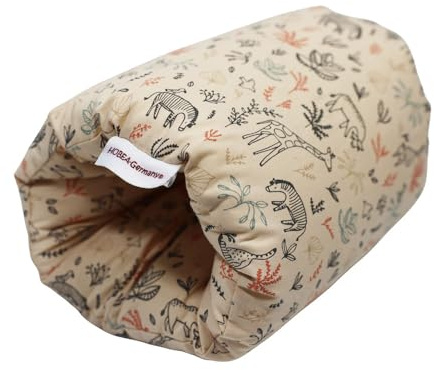 HOBEA-Germany Ministillkissen Arm-Stillkissen kleines Stillkissen für unterwegs Stillmuff Reisestillkissen in verschiedenen Designs (Safari beige)