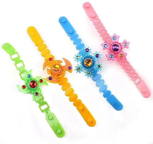 Rotary Spinner Armband, Dekompressionsspielzeug, buntes LED-Spinner, Stressabbau für autistische Kinder für Erwachsene, Druckplatte