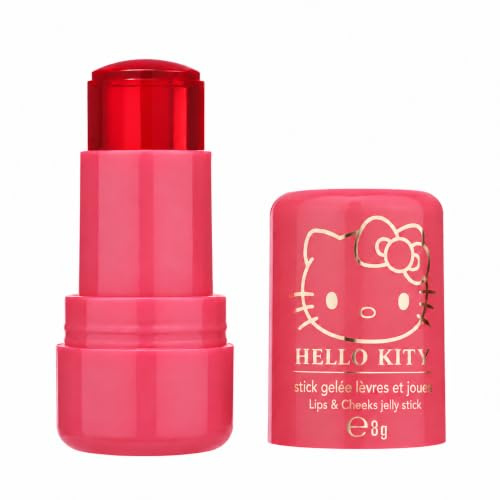 Hello Kitty Lip Balm & Lip Tint – Jelly Blush Stick für Lippen & Wangen – Farbiger Lippenbalsam für Kinder & Teenager Mädchen – Sanfte Gel-Textur, Leichtes Auftragen, Vegan, Make-up Stick, 8 g