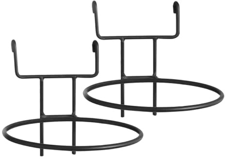 PHENOFICE 2pcs Heavy Duty Metal Wall Flower Pot Holders Plant Hanging Rings for Indoor and Outdoor Use, Easy Installation Reusable Iron Vertical Garden Planter Brackets