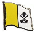 Flaggenfritze Flaggen-Pin/Anstecker Vatikan vergoldet