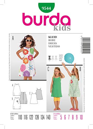 Burda Schnittmuster 9544 Kleid Gr. 110-140