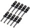 Sourcingmap 10pcs Plastic Multimeter Test Hook Clip Grabber Black 1.6inch