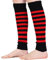 Mysocks Stulpen Damen beinwärmer Frauen Mädchen Winter 80er Stulpen Beinstulpen Beinwärmer Kniestrümpfe Leg Warmers Strümpfe in Einheitsgröße, gestreift, Rot Schwarz