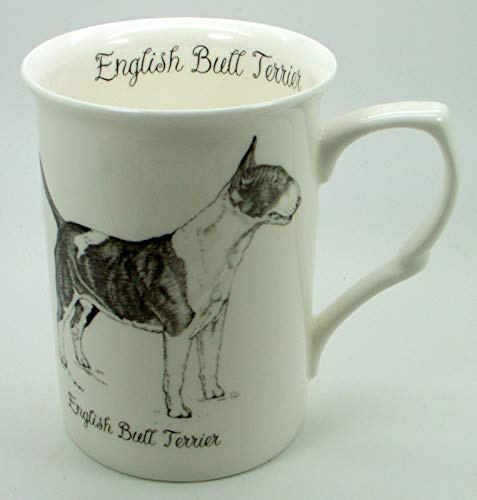 The Plate Collectors Shop English Bull Terrier(Standing) FINE Bone China 10 0Z Mug ~ Hand Decorated in Stoke ON Trent