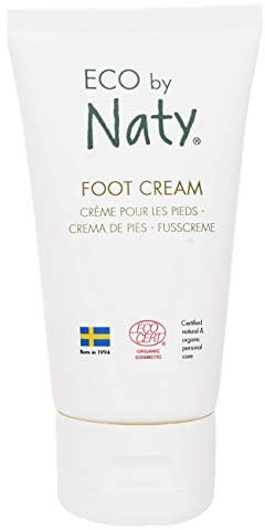 Eco by Naty, Fußcreme, 100% pflanzliche Inhaltsstoffe mit 0% Parfüm, Hypoallergen und dermatologisch getestet, 50 ml Tube