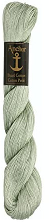 Anchor Perlgarn Stärke 5 4301005-00213 pastelgrün Stickgarn, 100 % Baumwolle, 50g