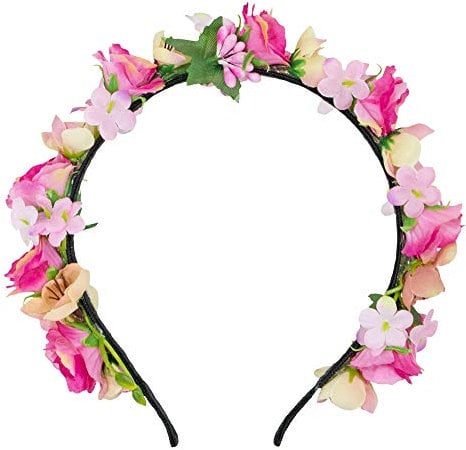 Blumen Haarreif Sabia - Pink Creme