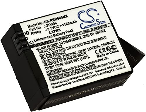 Akku für ActionCam Rollei 500/500 Sunrise, 3,7V, Li-Ion