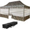 INSTENT Alu-Pavillon 3 x 6 m Pro 4 Seitenteile wasserdicht UV-Schutz 50+, Woodland
