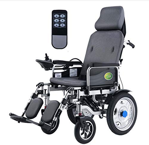 DGPOAD Faltbarer Power Kompakter Mobilitätshilfe-Rollstuhl, Leichter Elektrischer Elektrorollstuhl, Elektro-Rollstuhl Mit Kopfstütze Und Li-ion Battery 20ah, Für ältere Und Behinderte Menschen