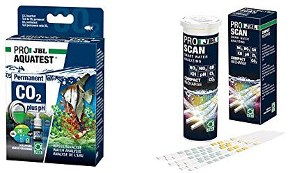 JBL Wassertest-Set, ProAquaTest CO2-pH Permanent + ProScan Recharge mit 24 Wasseranalysestreifen