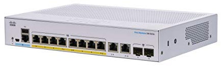 Switch gestionado Cisco Business CBS350-8P-E-2G | 8 puertos GE | PoE | Proveedor de alimentación externa | 2 x 1 G combinados | Protección limitada de por vida (CBS350-8P-E-2G)