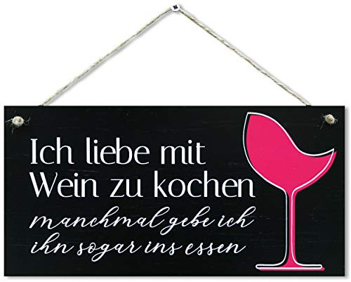CARISPIBET Ich liebe es zu kochen Haushaltsdekoration Wohnkultur Wanschild Restaurant Zeichen Kücheschild Koch lustige Hausdekor 15x30cm