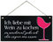 CARISPIBET Ich liebe es zu kochen Haushaltsdekoration Wohnkultur Wanschild Restaurant Zeichen Kücheschild Koch lustige Hausdekor 15x30cm