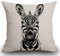 Smooffly Doppelseitiger Zebra-Kissenbezug, Hippie-Quadrat, Wildtier, Afrika, pflanzenfressendes Pferd, Zebrakopf, Wurfkissenbezug für Zuhause, Wohnzimmer, Sofa, Garten, Couch, Auto, 45,7 x 45,7 cm