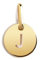 SINGULARU - Mini Medallion Letter. Sterlingsilber mit 18 Kt Vergoldung. Schmuck für Damen. Buchstabe J.