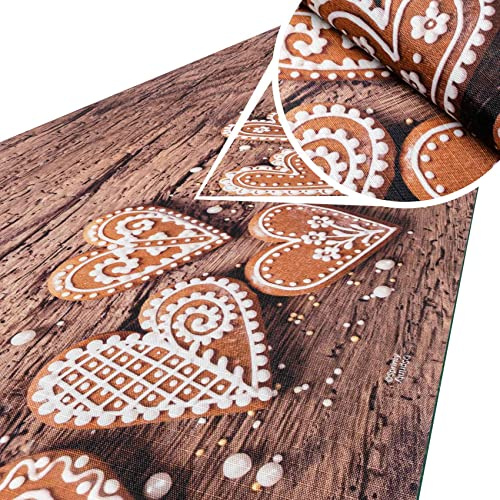 ANRO Küchenteppich Küchenläufer Teppich Läufer Küche waschbar rutschfest Cookies Abwaschbar 100 x 52cm