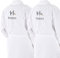 Herz & Heim® Partner Bademantel-Set zur Hochzeit mit Namen bestickt