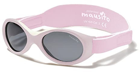 Mausito Gafas de sol para bebé 0 – 1,5 años, bioplasticas y polarizadas, ganador de la comparación, gafas de sol para bebé, niños y niñas, sin BPA, 100% protección UV, correa ajustable y flexible,