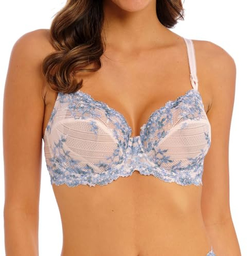 Wacoal Embrace Lace Underwire Bra Pastel Parchment/Blue Multi Blue 38D