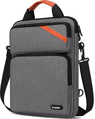 iCozzier 13-13,3 Zoll Laptop Messenger Umhängetasche, vertikale Doppeltaschen Notebook Laptop Business Aktentasche Handtasche für 13,3 Zoll Macbook