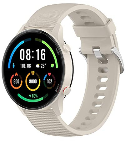 QULLOO Correa para Xiaomi Mi Watch/Watch S1 / Watch S1 Active/Xiaomi Watch S3 /Xiaomi Watch 2, 22MM Flexible Silicona Reloj de Recambio Ajustable Brazalete Smart Watch Correa de Repuesto (Blanco)