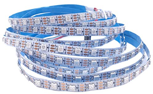 WS2812B RGB direccionable 5M 60 LEDs/m WS2812 300 LED tiras con 5050 SMD LED blanco PCB no impermeable IP30