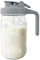 Breast Milk Pitcher, Mason Jar 32 oz, Heavy Duty Wide Mouth Jar with Flip Cap Lid and Pour Spout - Airtight Seal for Freshness and Convenience - Great for Cold Beverages, and Home Entertaining